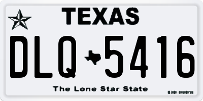 TX license plate DLQ5416