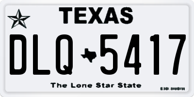 TX license plate DLQ5417