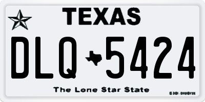 TX license plate DLQ5424