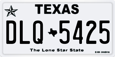 TX license plate DLQ5425