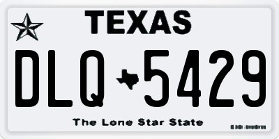 TX license plate DLQ5429