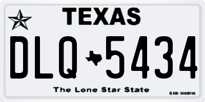 TX license plate DLQ5434