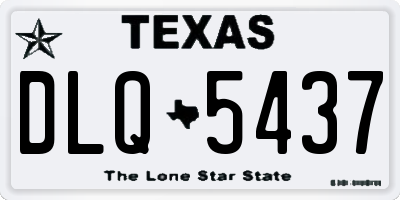 TX license plate DLQ5437