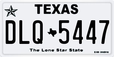 TX license plate DLQ5447