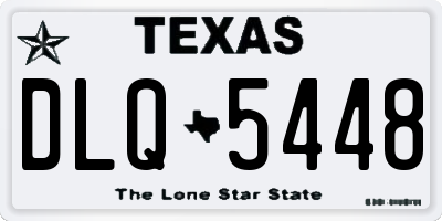 TX license plate DLQ5448