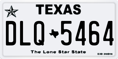 TX license plate DLQ5464