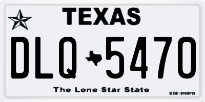 TX license plate DLQ5470