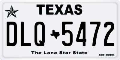 TX license plate DLQ5472