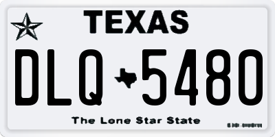 TX license plate DLQ5480