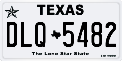 TX license plate DLQ5482