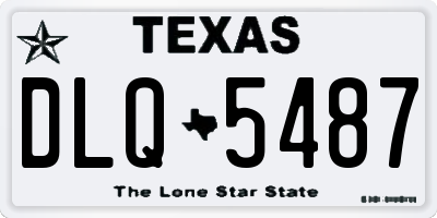 TX license plate DLQ5487