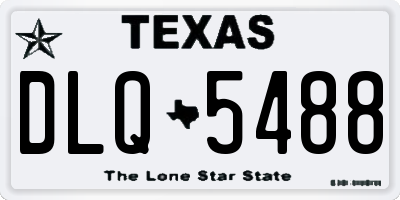 TX license plate DLQ5488