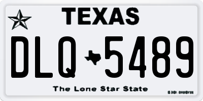 TX license plate DLQ5489