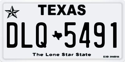 TX license plate DLQ5491