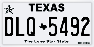 TX license plate DLQ5492