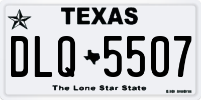 TX license plate DLQ5507