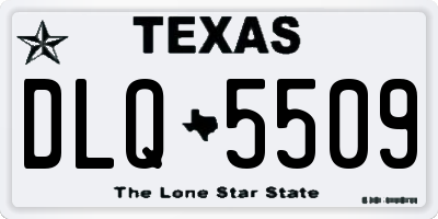 TX license plate DLQ5509