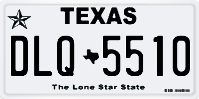 TX license plate DLQ5510