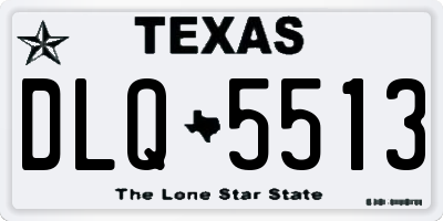 TX license plate DLQ5513