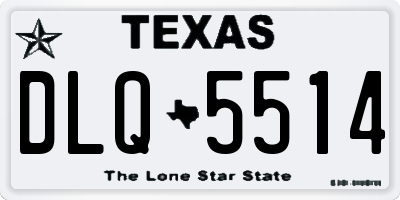 TX license plate DLQ5514