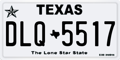 TX license plate DLQ5517