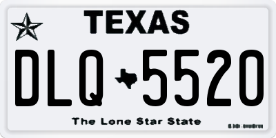 TX license plate DLQ5520