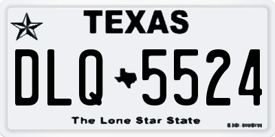 TX license plate DLQ5524