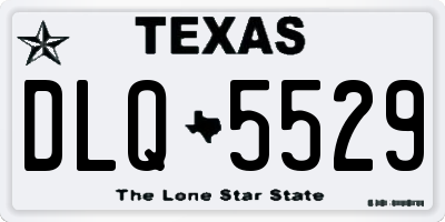 TX license plate DLQ5529