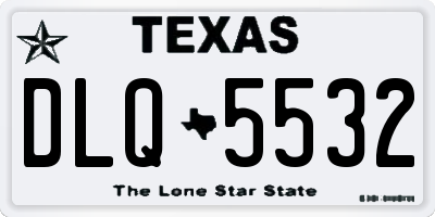 TX license plate DLQ5532