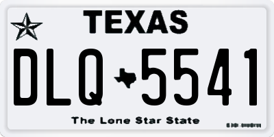 TX license plate DLQ5541