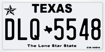 TX license plate DLQ5548