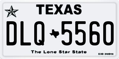 TX license plate DLQ5560