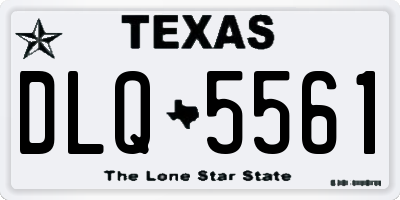 TX license plate DLQ5561