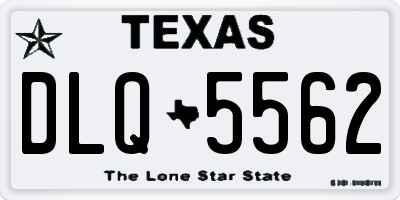 TX license plate DLQ5562