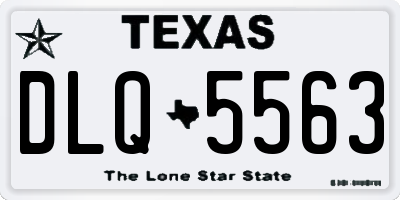 TX license plate DLQ5563