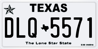 TX license plate DLQ5571