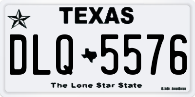 TX license plate DLQ5576