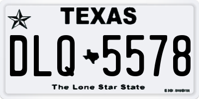 TX license plate DLQ5578