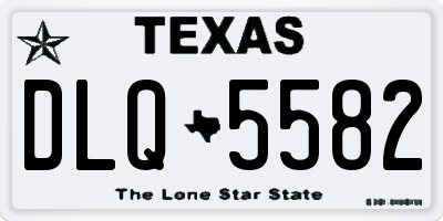 TX license plate DLQ5582
