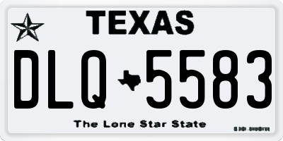 TX license plate DLQ5583
