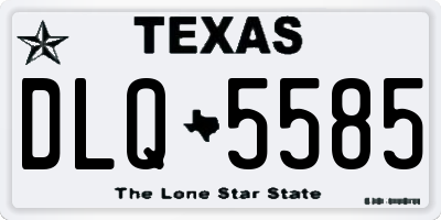 TX license plate DLQ5585