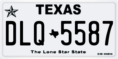 TX license plate DLQ5587