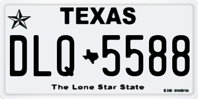 TX license plate DLQ5588