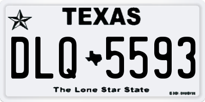 TX license plate DLQ5593