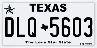 TX license plate DLQ5603