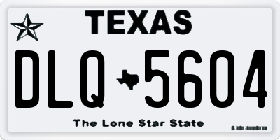 TX license plate DLQ5604