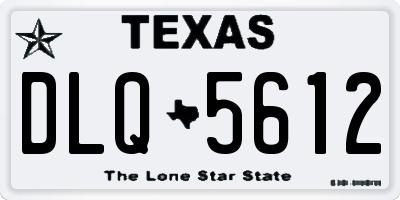 TX license plate DLQ5612