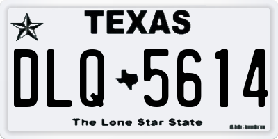 TX license plate DLQ5614