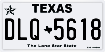 TX license plate DLQ5618