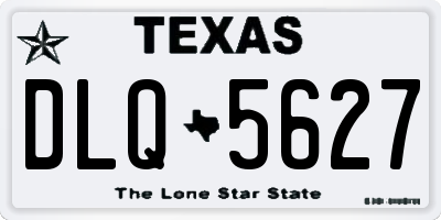 TX license plate DLQ5627